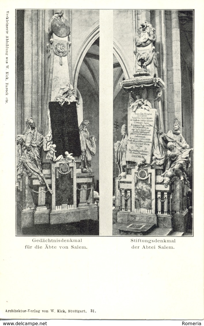 Allemagne - Bade Würtemberg - Salem - Intérieur De L'Eglise - Verlag Von W. Kick Stuttgart Nº 31 - - Salem