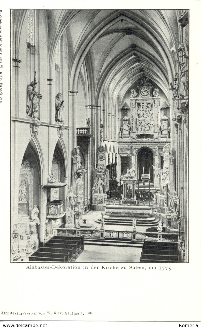 Allemagne - Bade Würtemberg - Salem - Intérieur De L'Eglise - Verlag Von W. Kick Stuttgart Nº 32 - - Salem