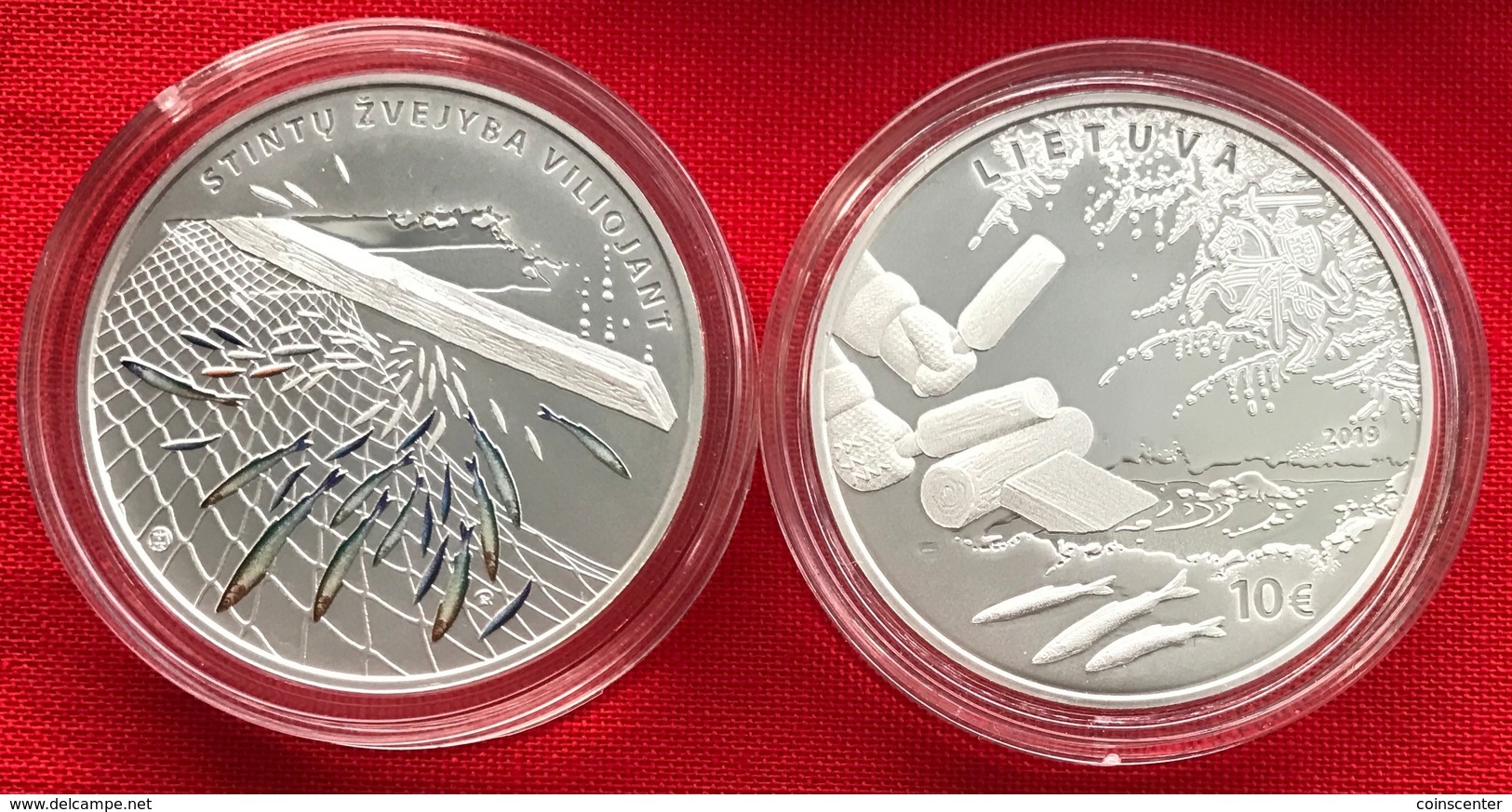 Lithuania 10 Euro 2019 "To Smelt Fishing By Attracting" Silver Ag PROOF - Litauen
