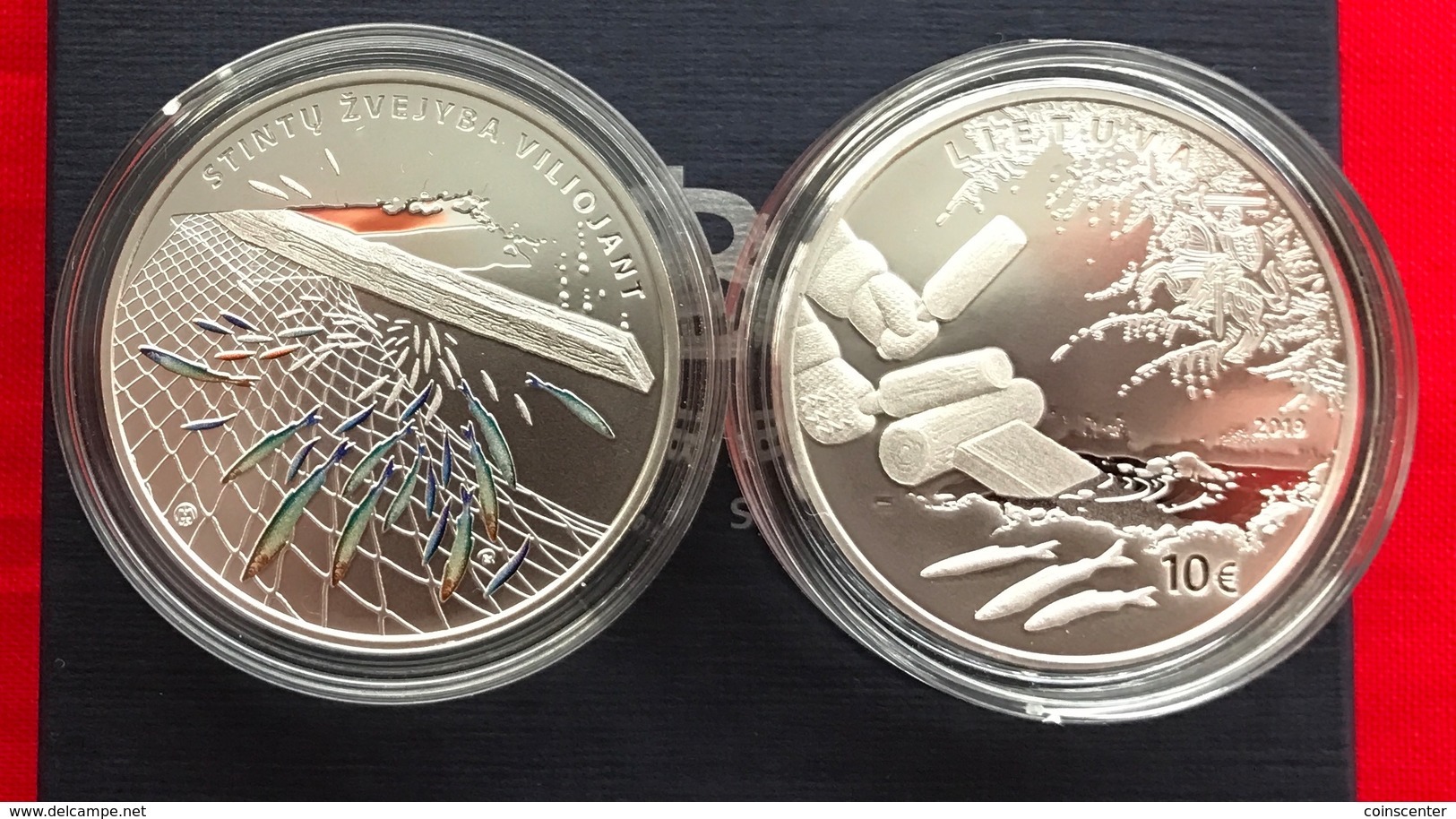 Lithuania 10 Euro 2019 "To Smelt Fishing By Attracting" Silver Ag PROOF - Lituanie