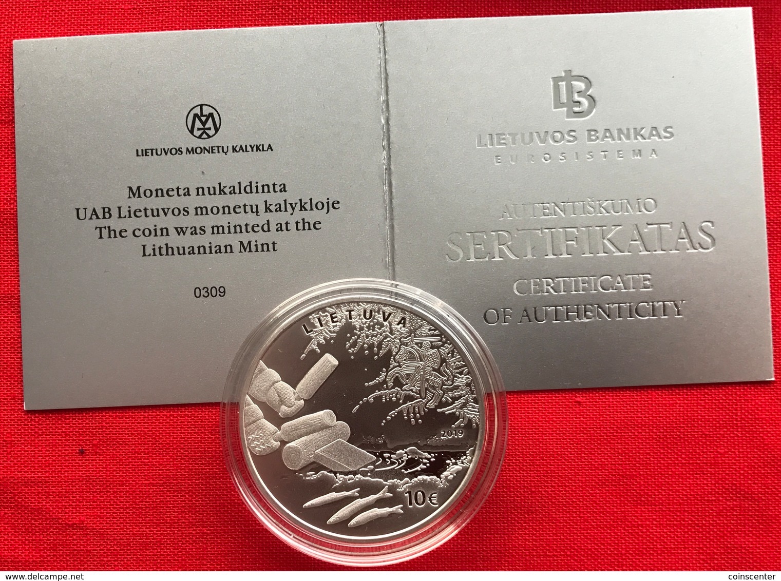 Lithuania 10 Euro 2019 "To Smelt Fishing By Attracting" Silver Ag PROOF - Lithuania