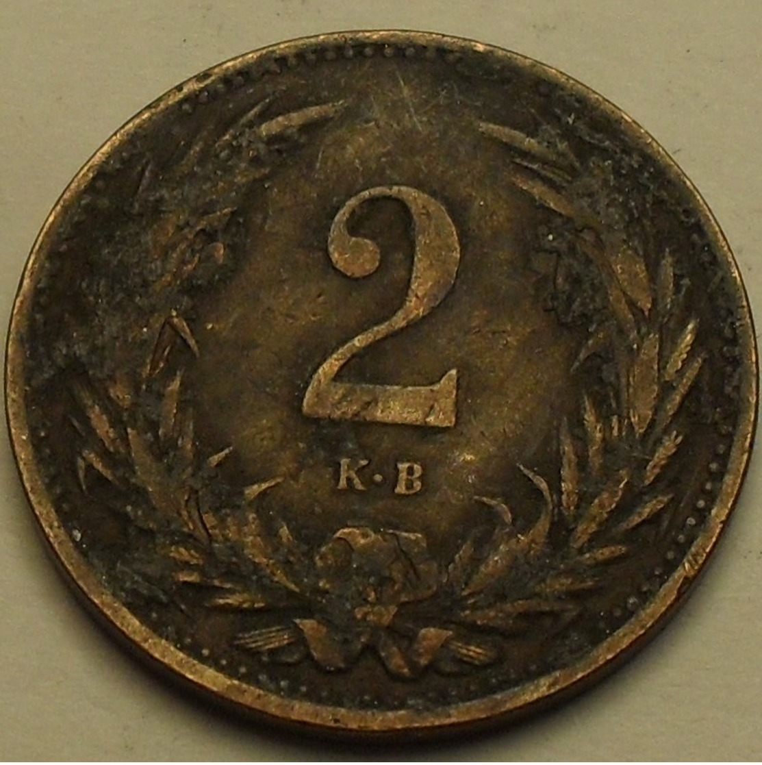 1914 - Hongrie - Hungary - 2 FILLER, KB, Franz Josef 1er, KM 481 - Hongrie