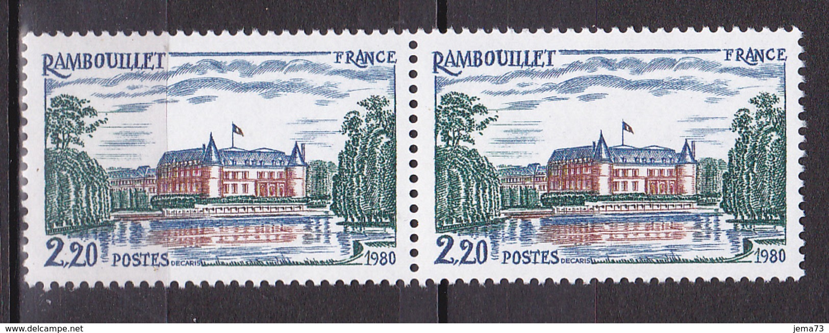 N° 2111 Série Touristique: Château De Rambouillet: 1 Paire De 2 Timbres Neuf - Ongebruikt