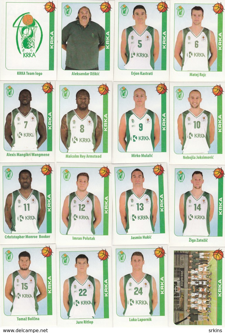 16 Unused Stickers KK Basketball Club Krka Novo Mesto Slovenia ABA League Liga Sticker - Autres & Non Classés