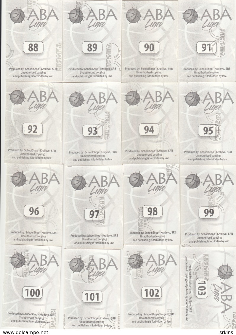 16 Unused Stickers KK Basketball Club Krka Novo Mesto Slovenia ABA League Liga Sticker - Autres & Non Classés