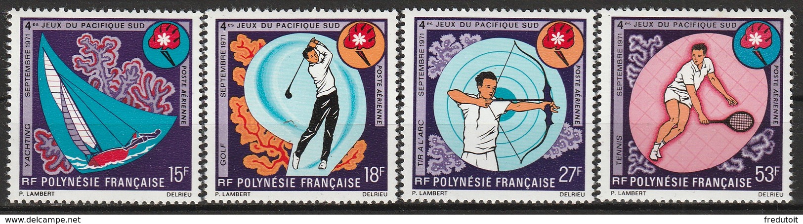 POLYNESIE - Poste Aérienne - PA N° 51/4 ** (1971) - Neufs