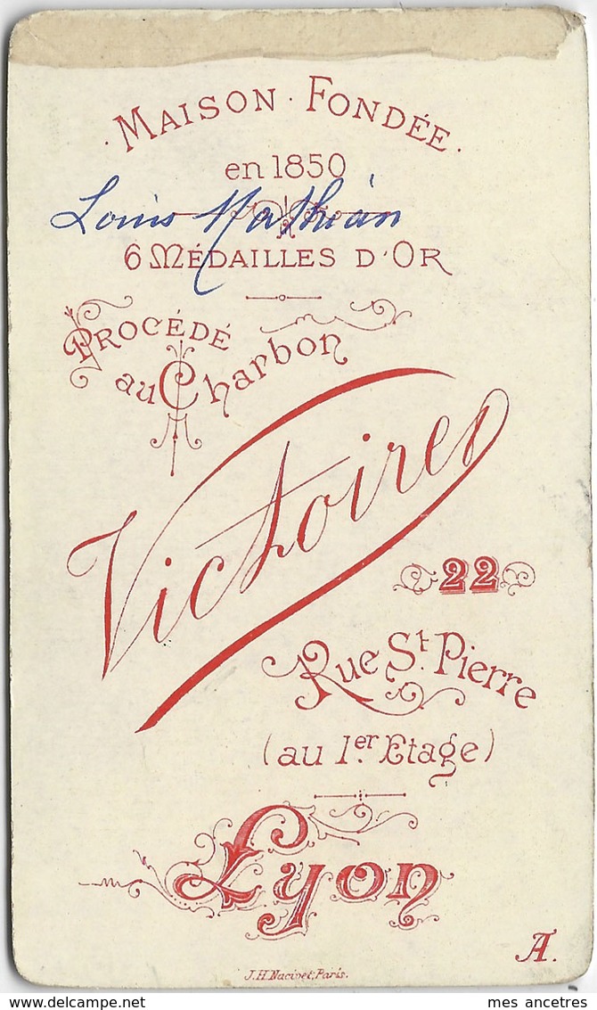 CDV  Louis MATHIAN-photo Victoire à Lyon - Anciennes (Av. 1900)
