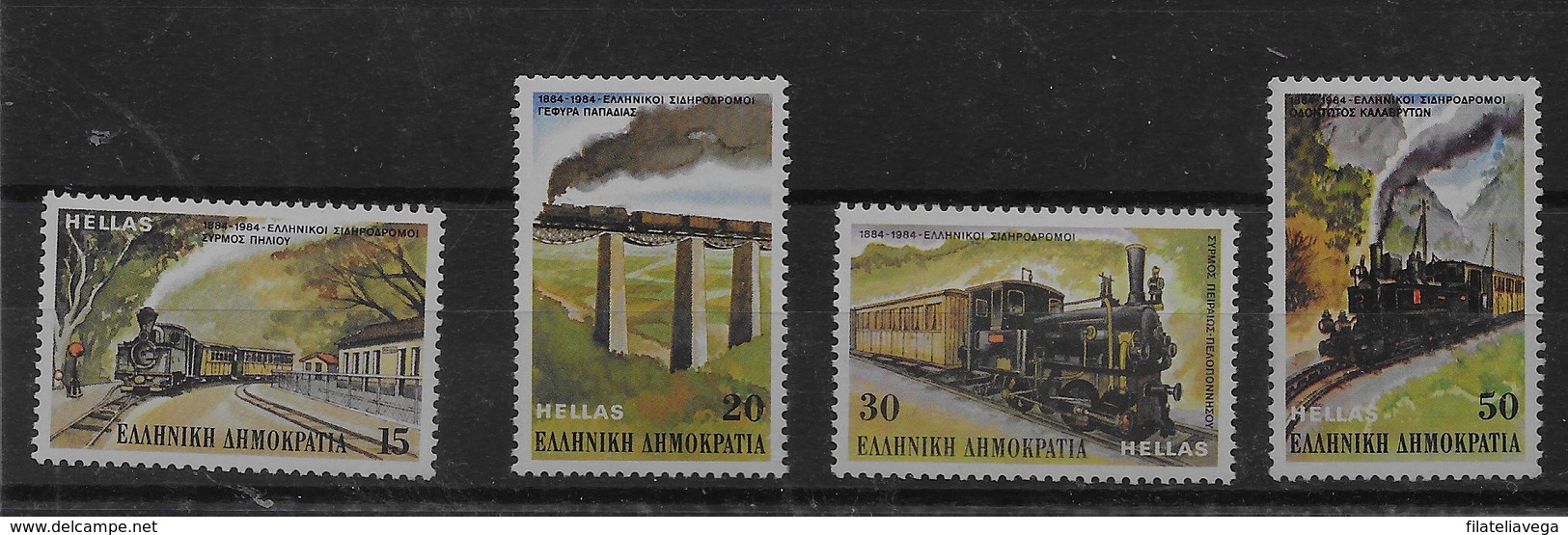 Serie De Grecia Nº Yvert 1540/43 ** TRENES (TRAINS) - Nuevos