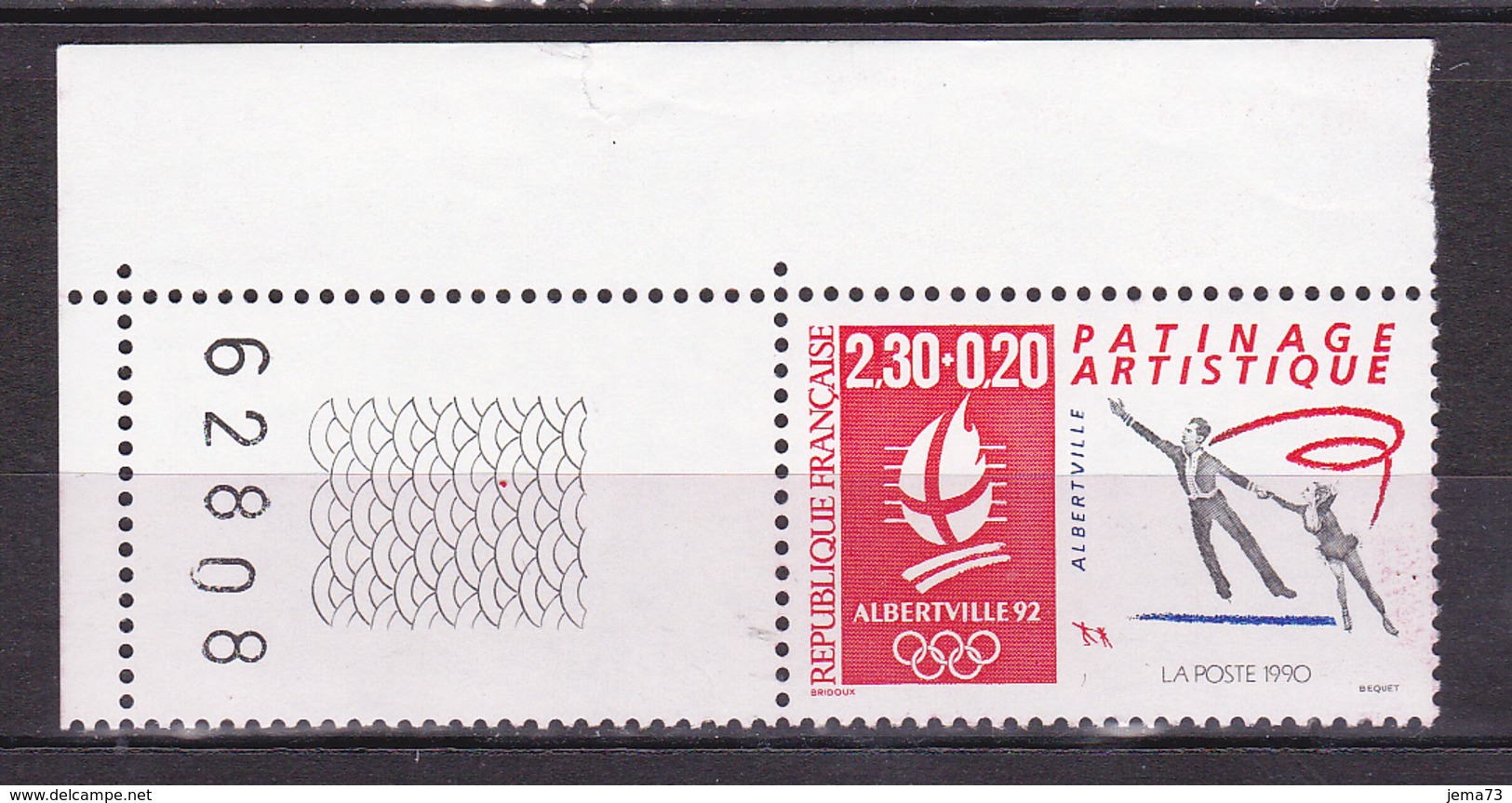 N° 2633 " Alberville 92 " Patinage Artistique: Un Timbre Neuf Impeccable Sans Charnière - Unused Stamps