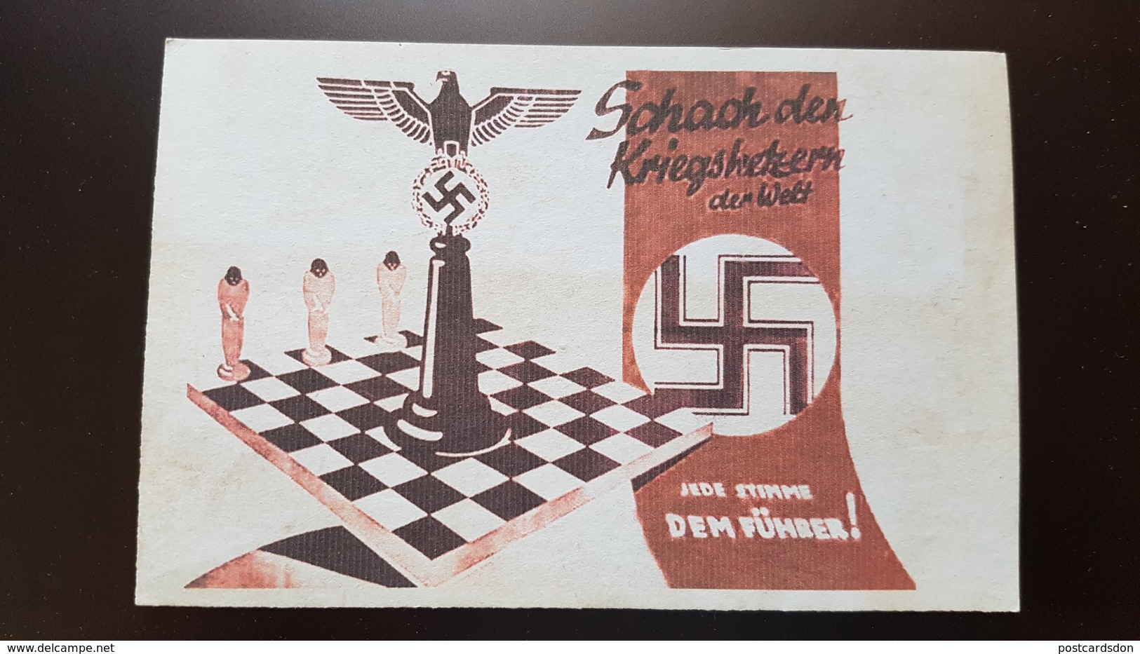 "War Chess" By Nazi Propaganda - ECHECS - CHESS - ECHECS - Repro Postcard - Echecs