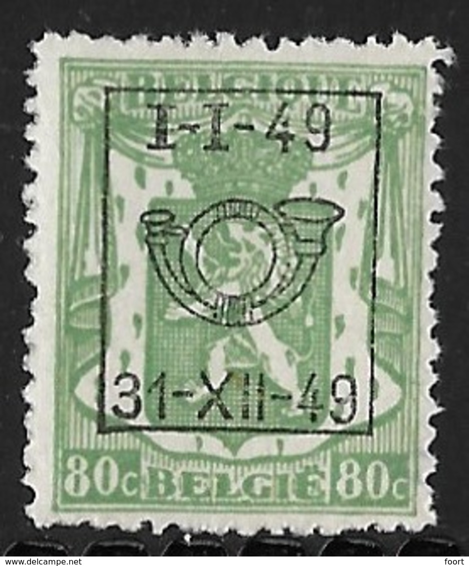 België Typo Nr. 593 - Tipo 1936-51 (Sigillo Piccolo)