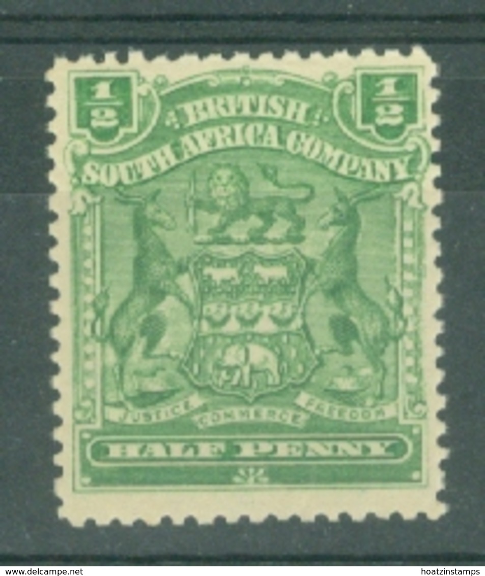 Rhodesia - BSAC: 1898-1908   Arms    SG75a     ½d   Yellow-green  MNH - Other & Unclassified