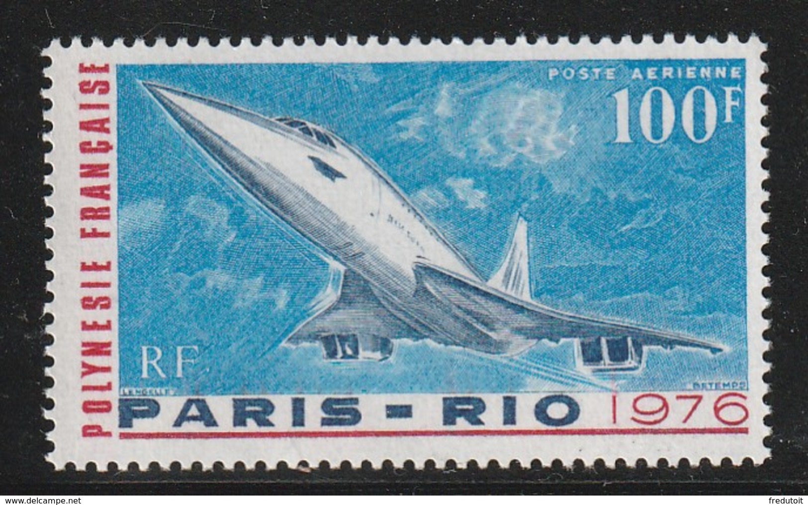 POLYNESIE - Poste Aérienne - PA N° 103 ** (1976) Concorde - Neufs