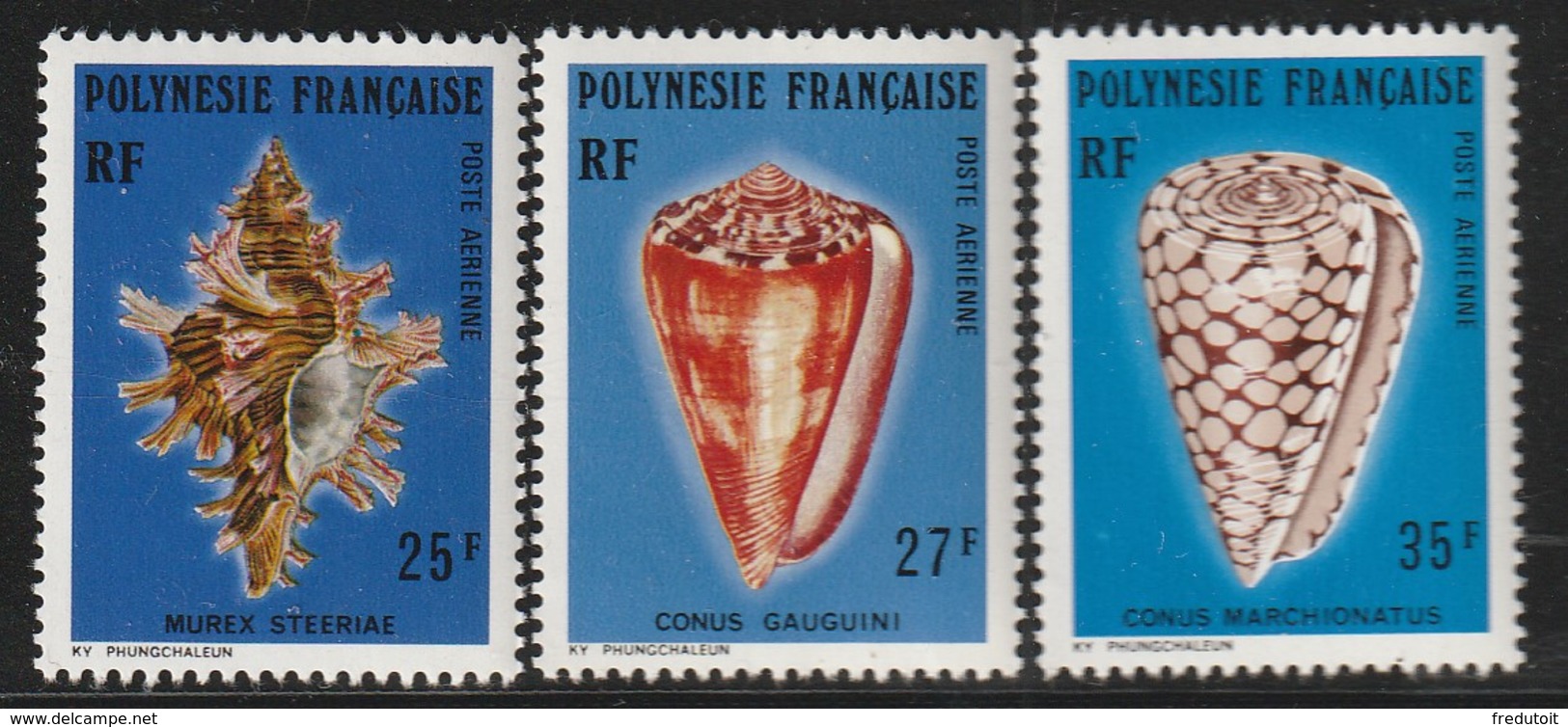 POLYNESIE - Poste Aérienne - PA N° 114/6 ** (1977) Coquillages - Neufs