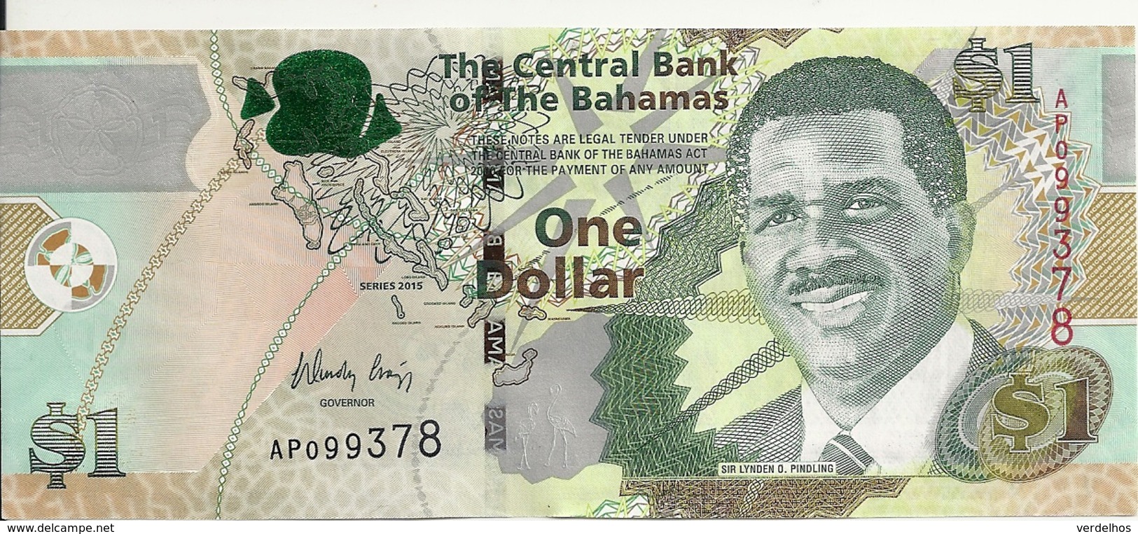 BAHAMAS 1 DOLLAR 2015 UNC P 71 B - Bahamas