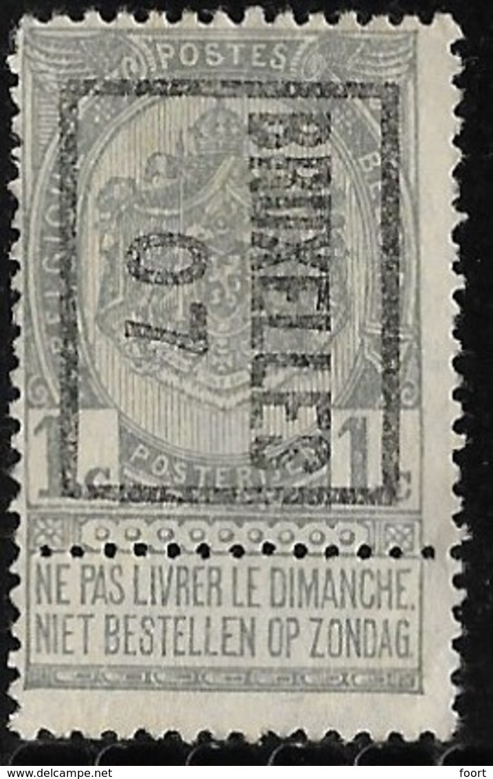 Brussel  Typo Nr. 3B - Typo Precancels 1906-12 (Coat Of Arms)