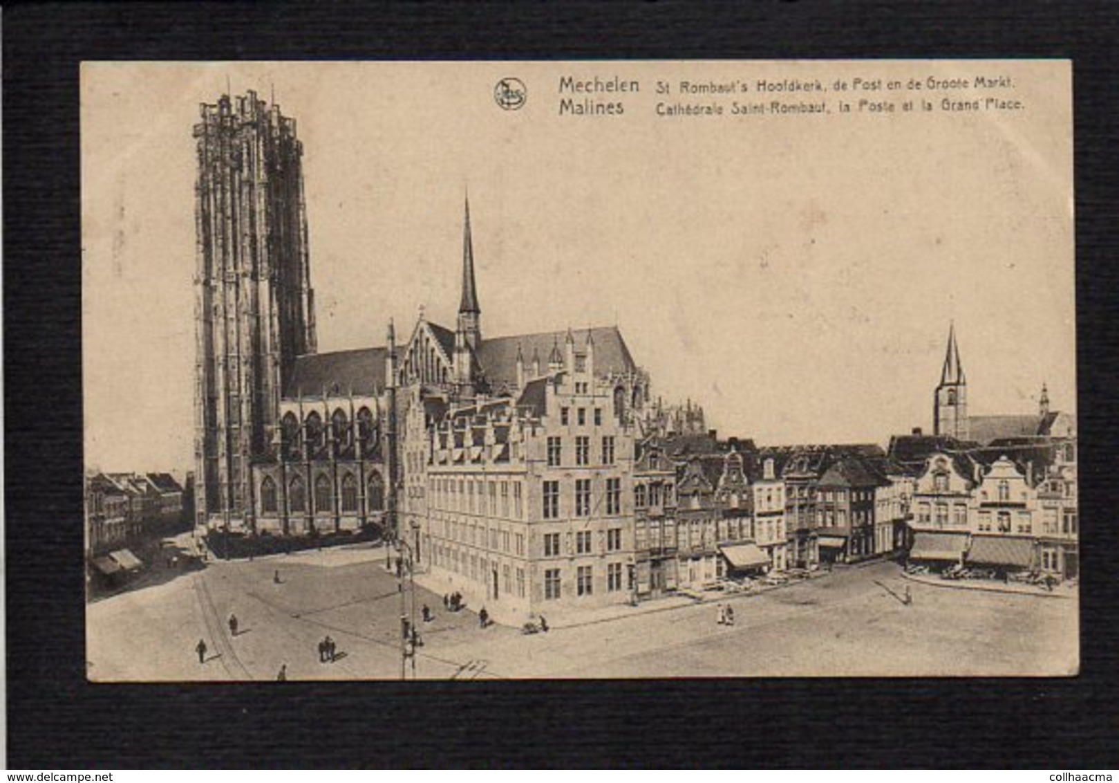 Belgique / Malines Mchelen / Cathédrale St Saint Rombaut,la Poste Et La Grand Place - Mechelen