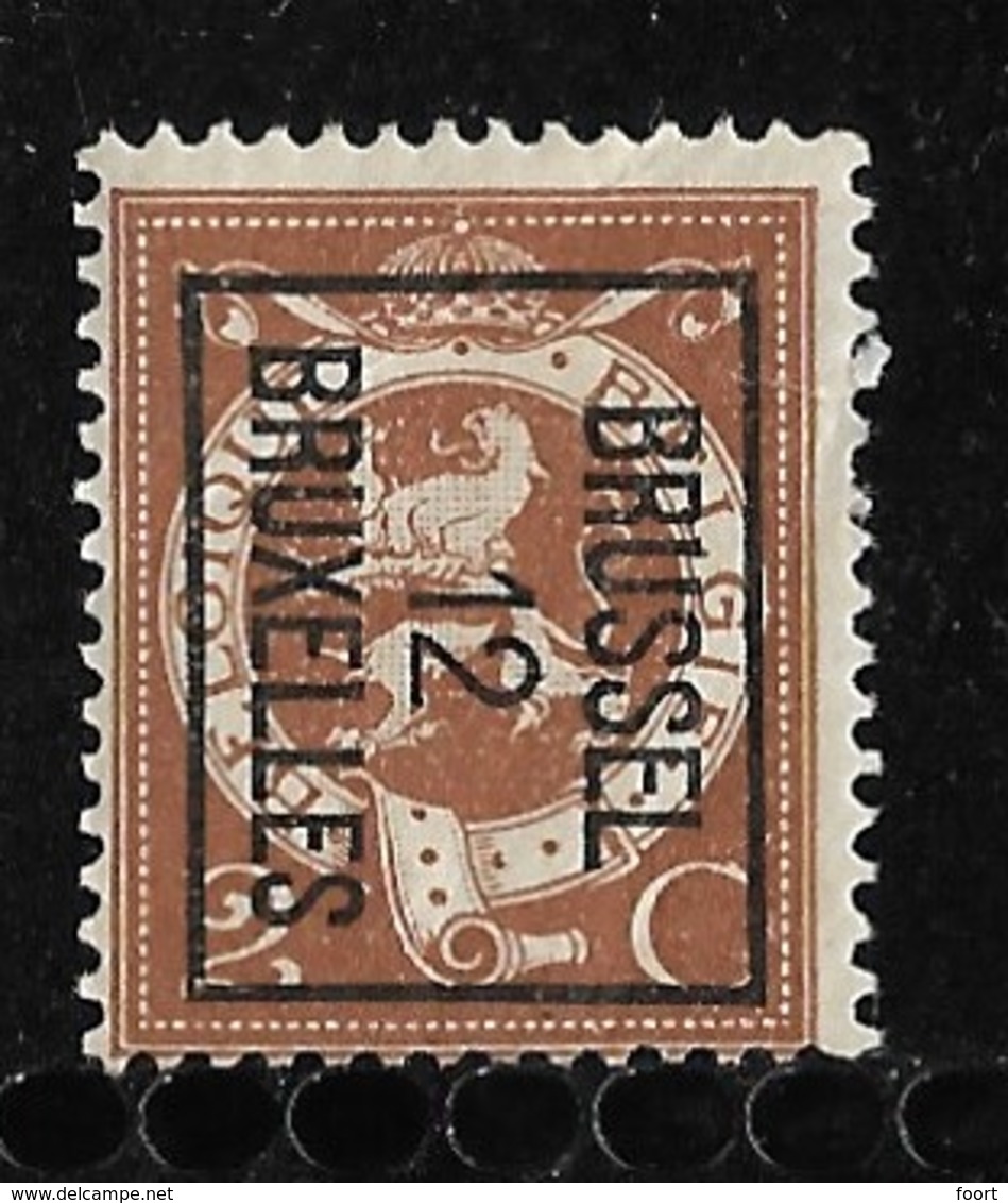 Brussel  1912 Typo Nr. 33Bzz - Sobreimpresos 1912-14 (Leones)