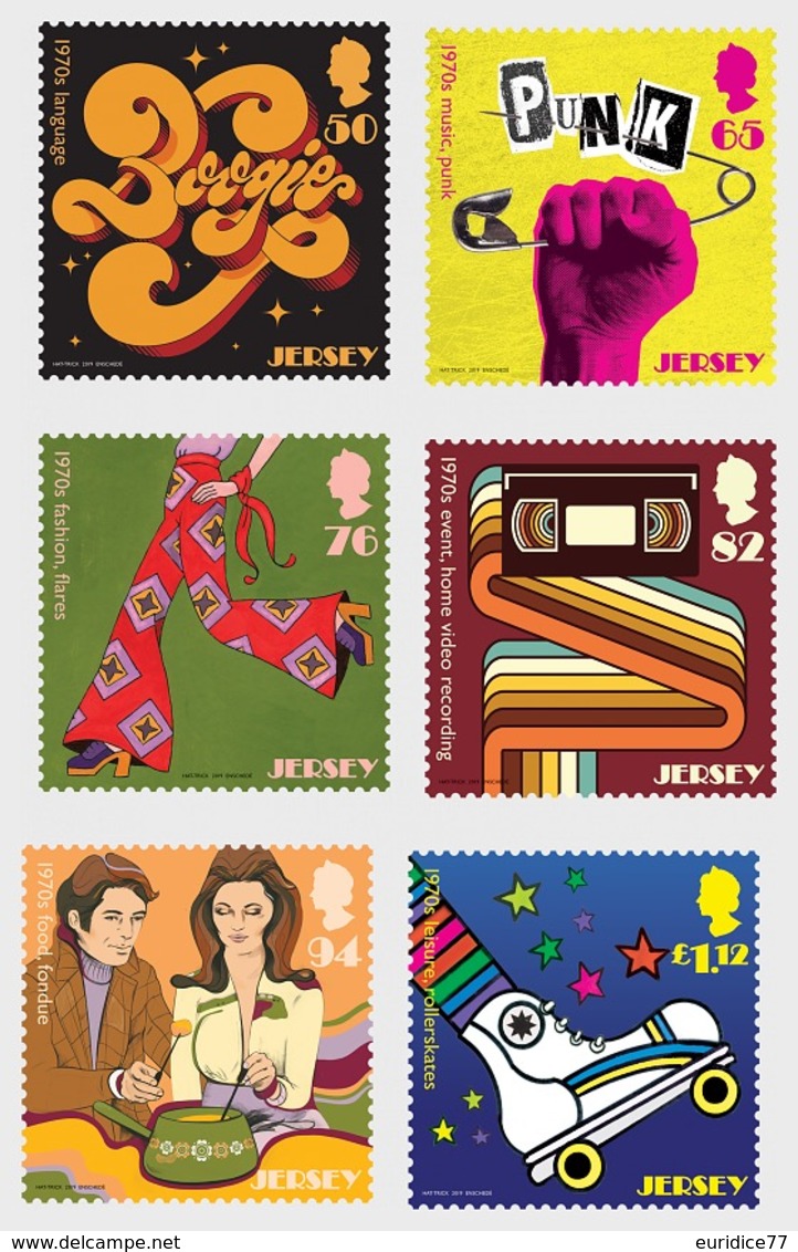 Jersey 2019 - Popular Culture - The 1970s Stamp Set Mnh - Jersey