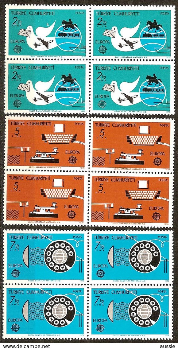 Cept 1979 Turquie Turkije Yvertn° 2213-14 *** MNH 4 Séries  Cote 32 Euro - 1979