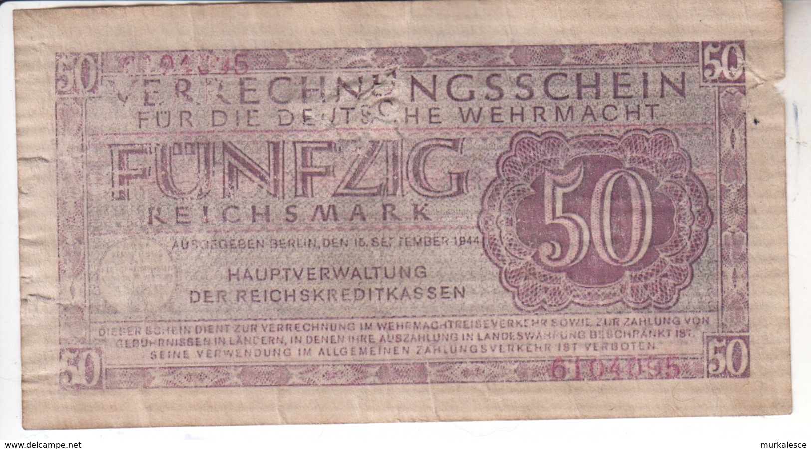 3810   50 REICHMARK   FALSCH - 50 Reichsmark