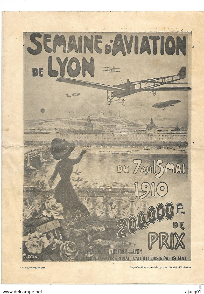 69 Lyon Semaine D'aviation De Lyon Du 7 Au 17 Mai 1910 - Autres & Non Classés