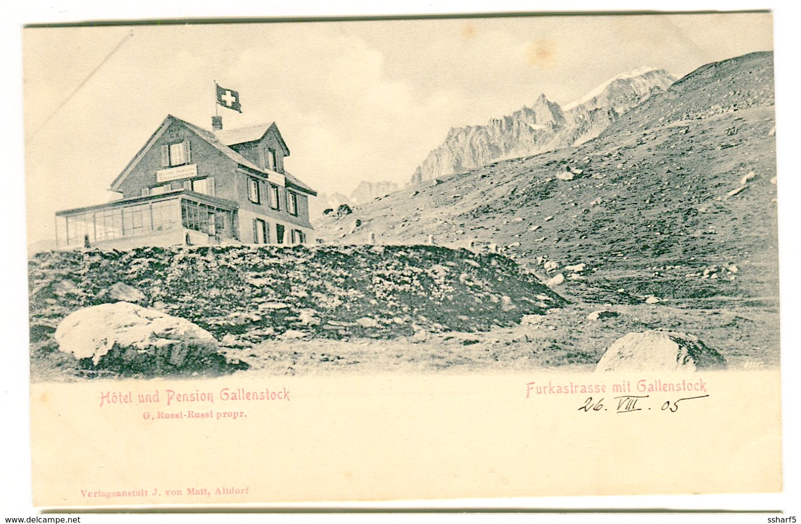 Hôtel Und Pension GALLENSTOCK Furkastrasse 1905 - Lens