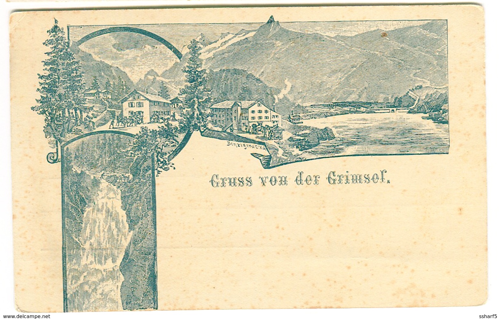 GRUSS Von Der GRIMSEL Mehrbildkarte Um 1896 - Autres & Non Classés