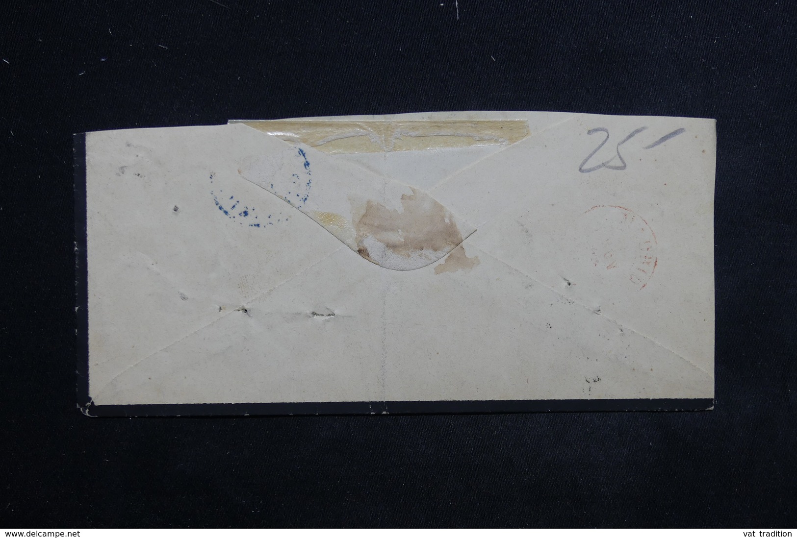 ESPAGNE - Grand Fragment D 'enveloppe De Cartajena Pour Paris En 1869 , Affranchissement Paire +1 - L 23421 - Lettres & Documents