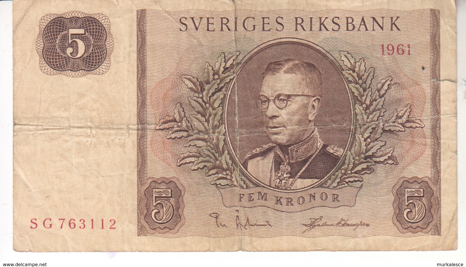 3814  SVERIGE   5   KRONOR - Sweden