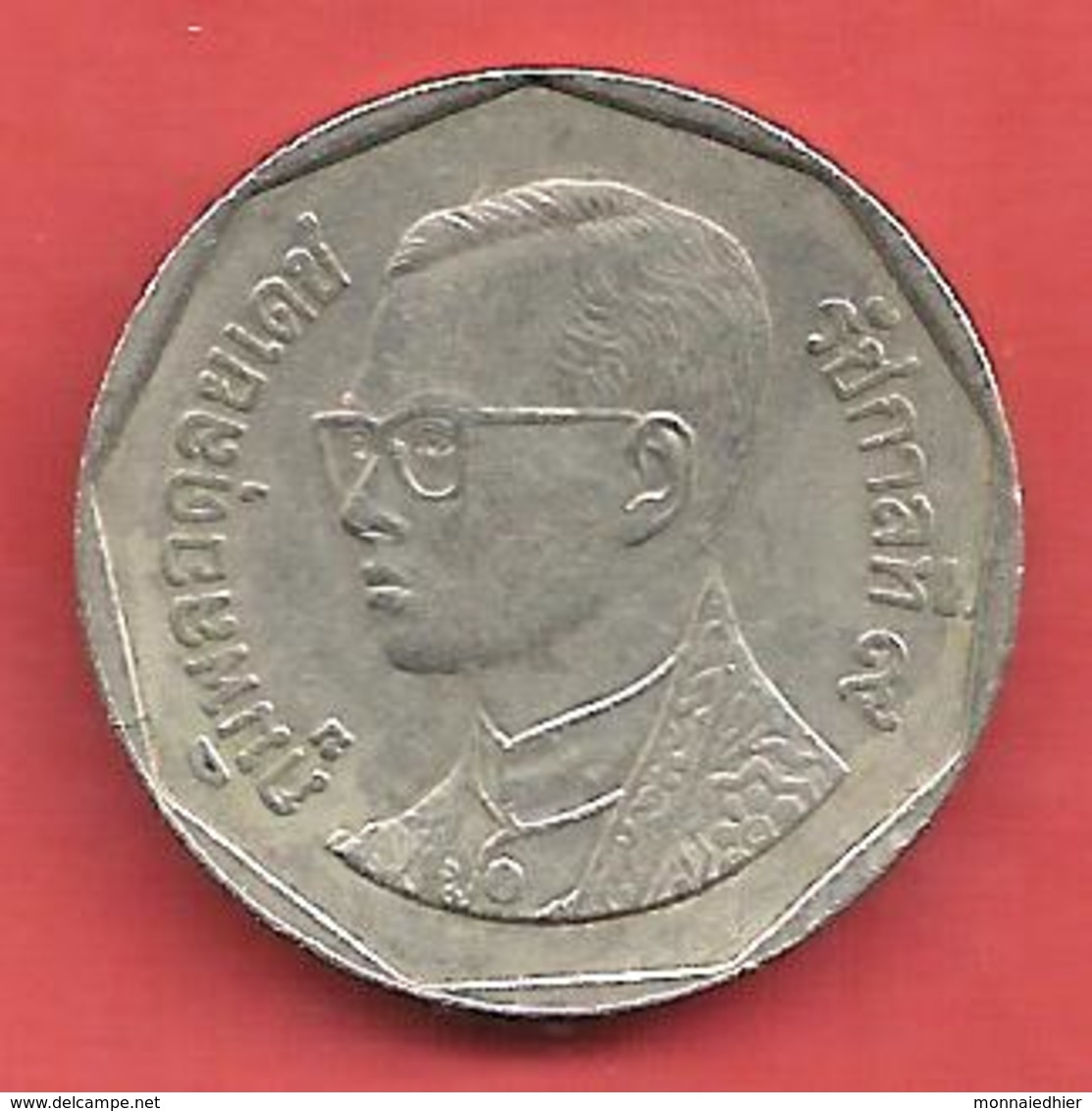 5 Baht , THAILANDE , Cupro-Nickel , BE 2537 , 1994 , N° Y # 219 - Thaïlande