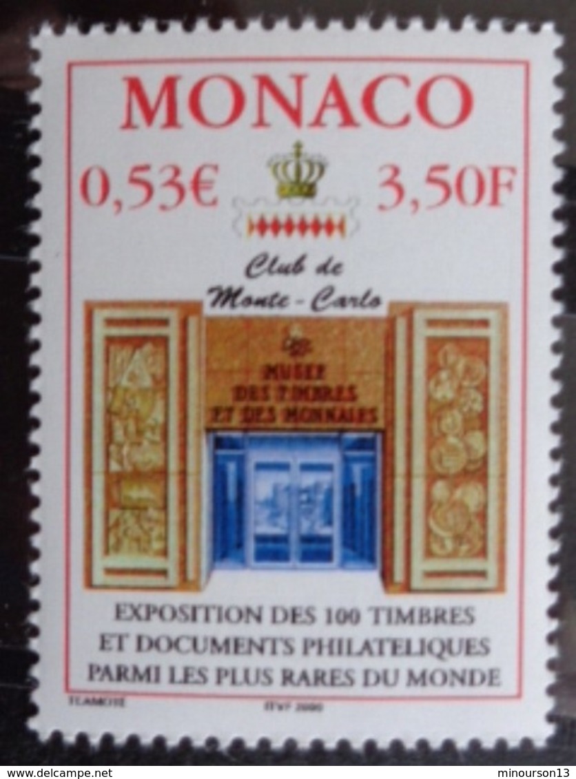 MONACO 2000 Y&T N° 2255 ** - CLUB DE MONTE CARLO - Neufs