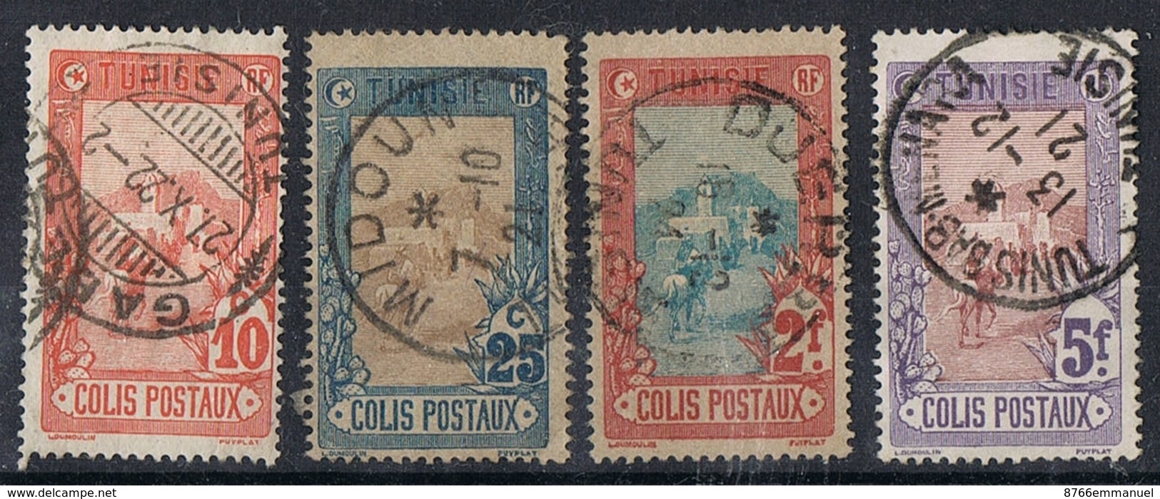 TUNISIE COLIS POSTAUX PETIT LOT SUPERBES OBLITERATIONS - Used Stamps