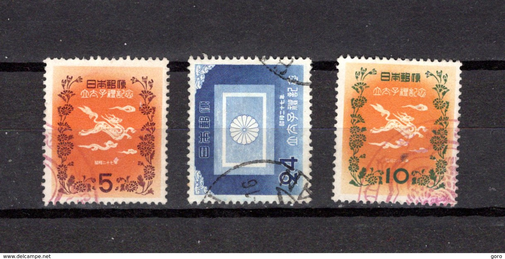 Japón   1952  .  Y&T Nº   526/528 - Usados