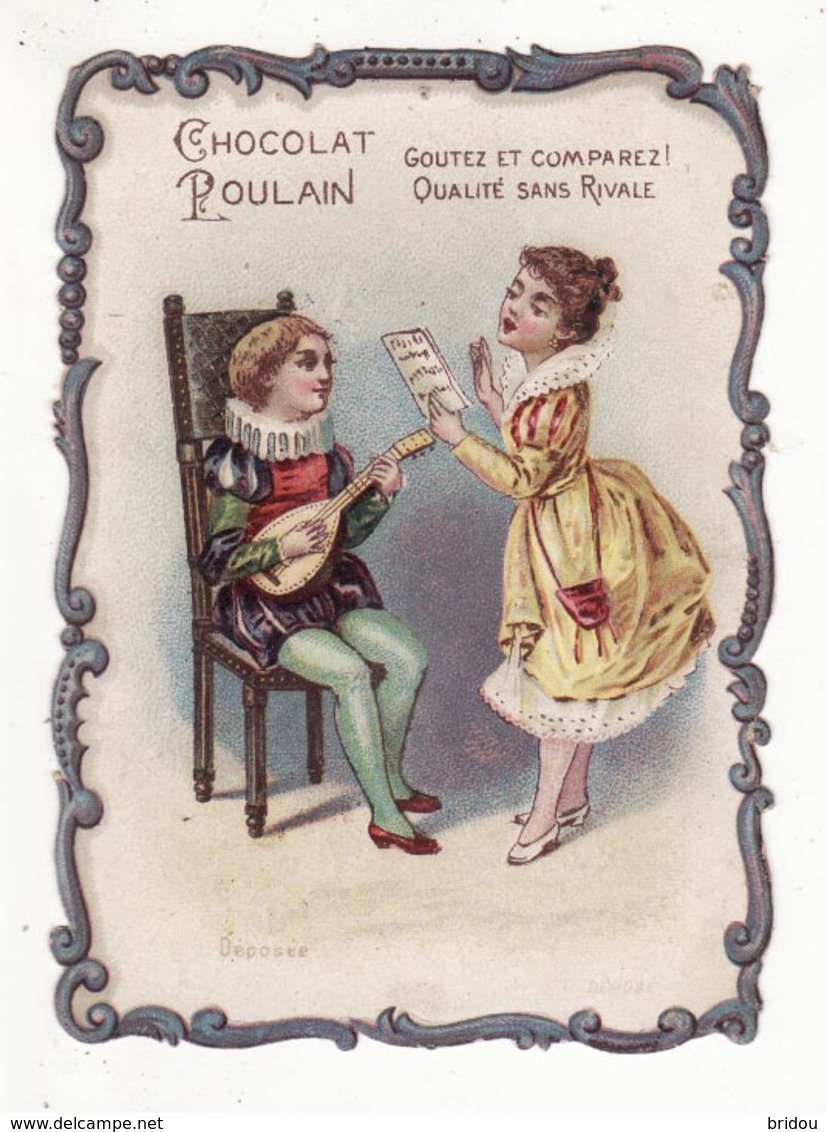 Chromo  CHOCOLAT POULAIN   Enfants, Mandoline    Musique - Poulain