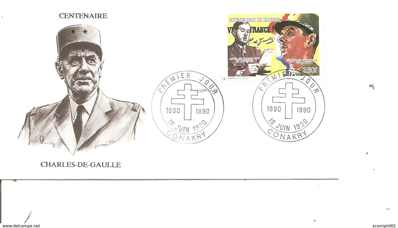 DeGaulle ( FDC De Guinée De 1990 à Voir) - De Gaulle (Général)