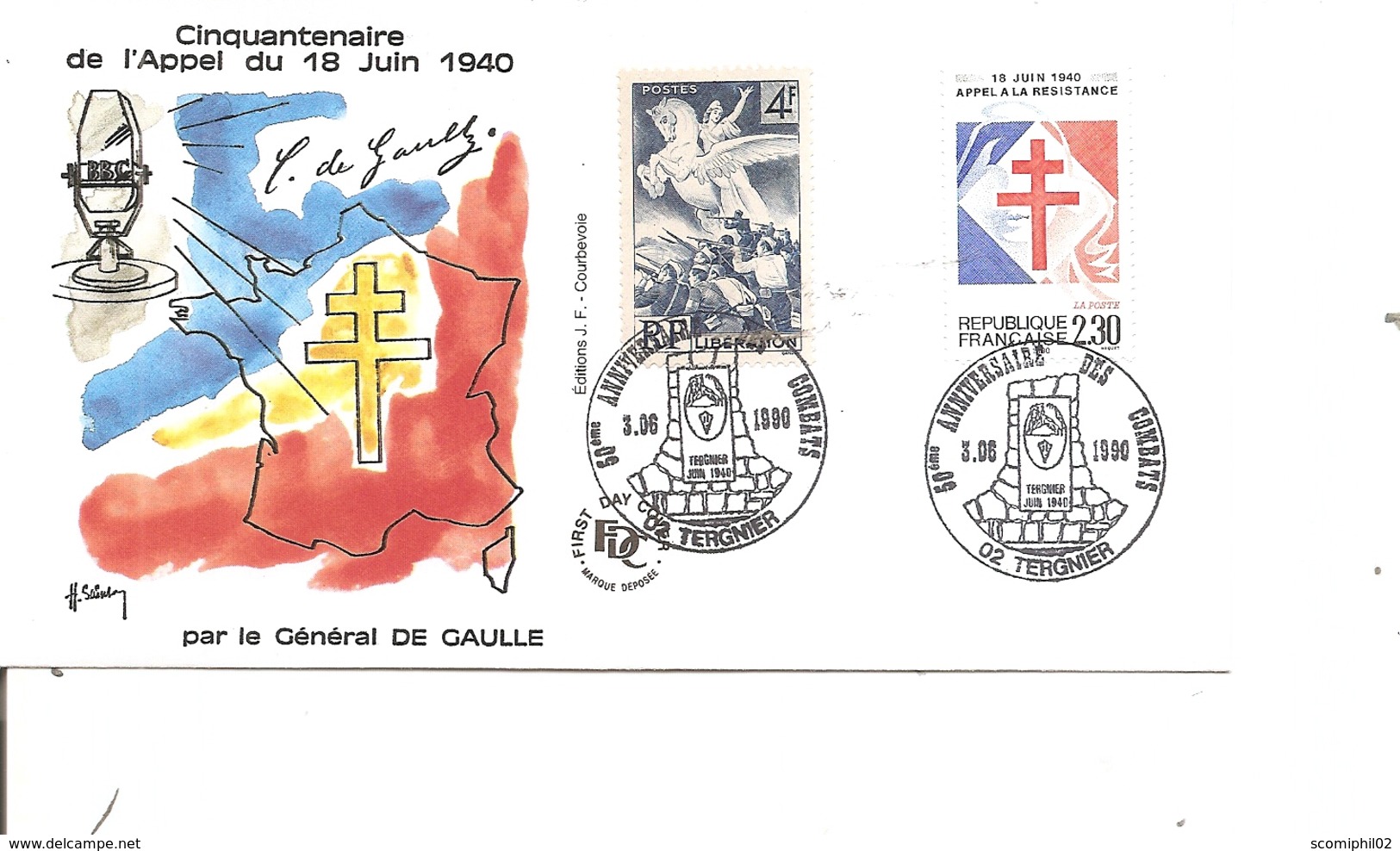 DeGaulle - Appel Du 18 Juin 1940   ( Commémoratif De France De 1990 à Voir) - De Gaulle (Général)