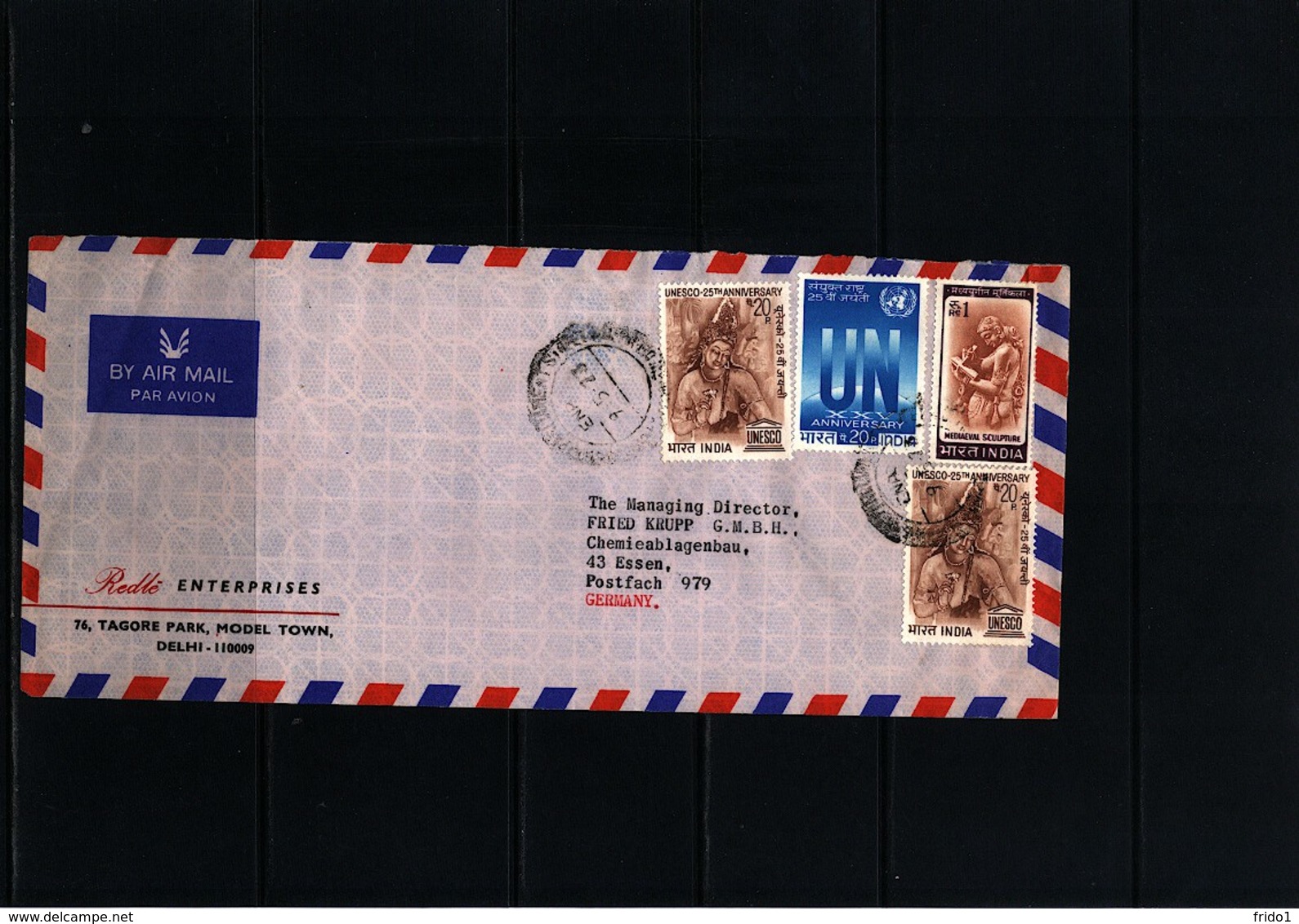 India Interesting Airmail Letter - Briefe U. Dokumente