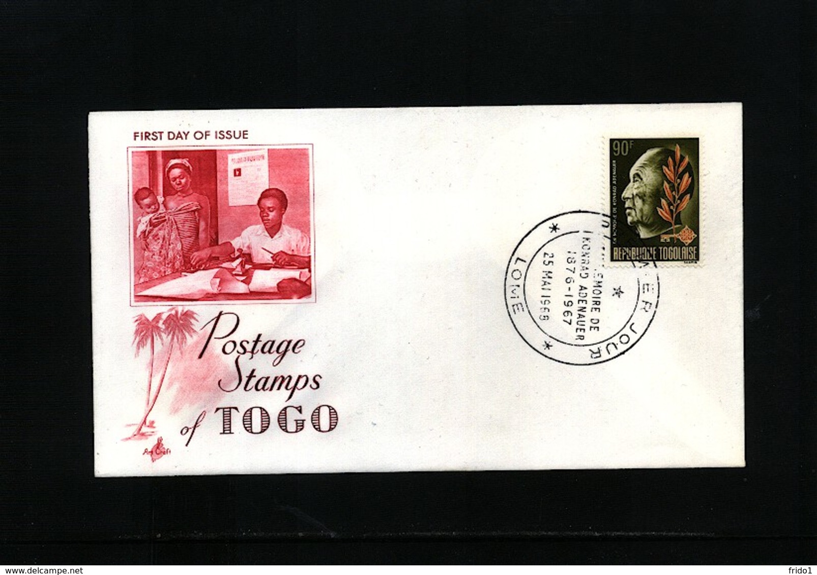 Togo 1968 Konrad Adenauer FDC - Europäischer Gedanke