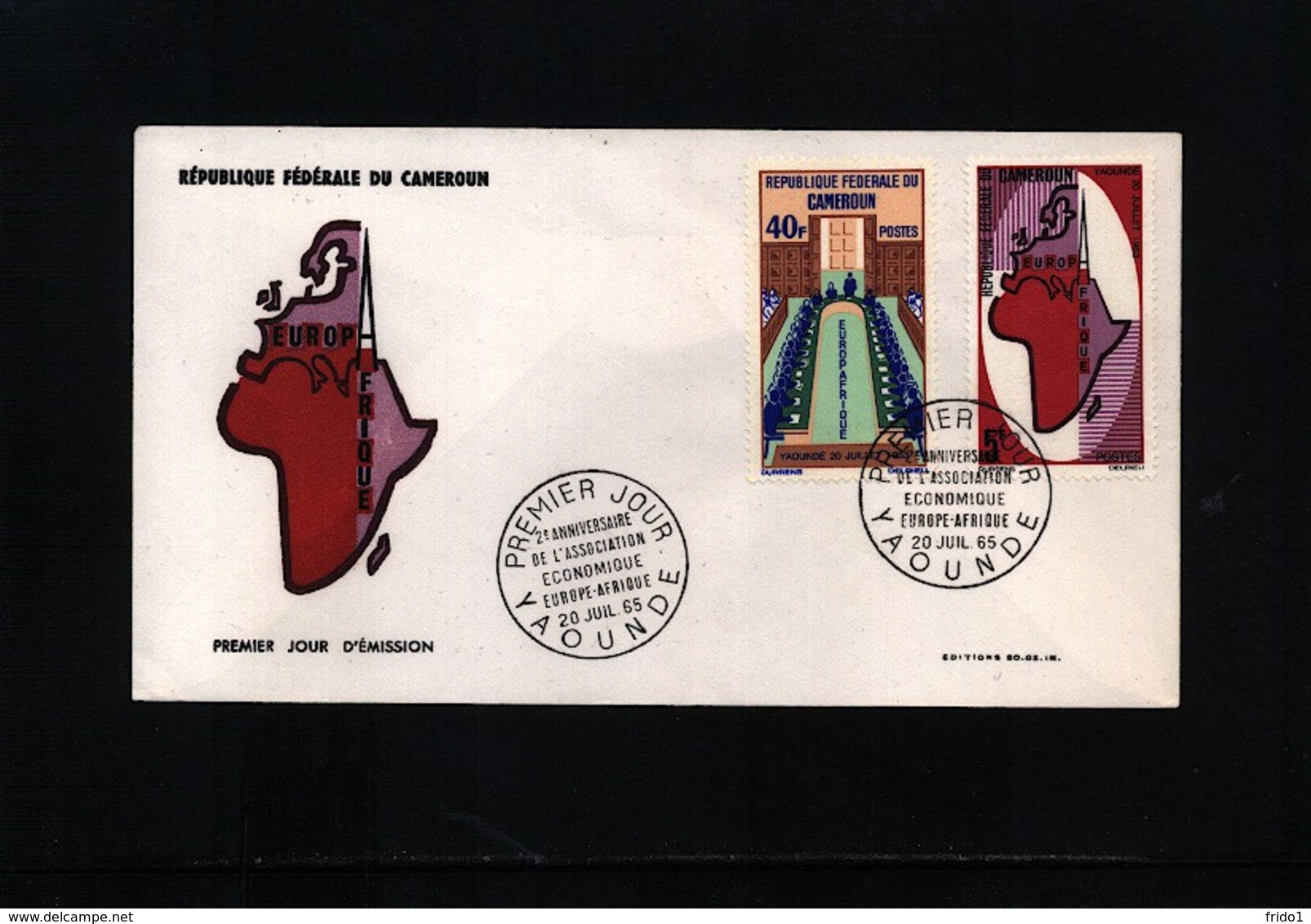 Cameroun 1965 Europe - Africa Economic Cooperation FDC - Europäischer Gedanke