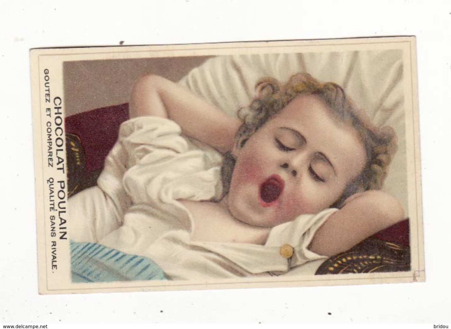 Chromo  CHOCOLAT POULAIN    Enfant Qui Dort - Poulain