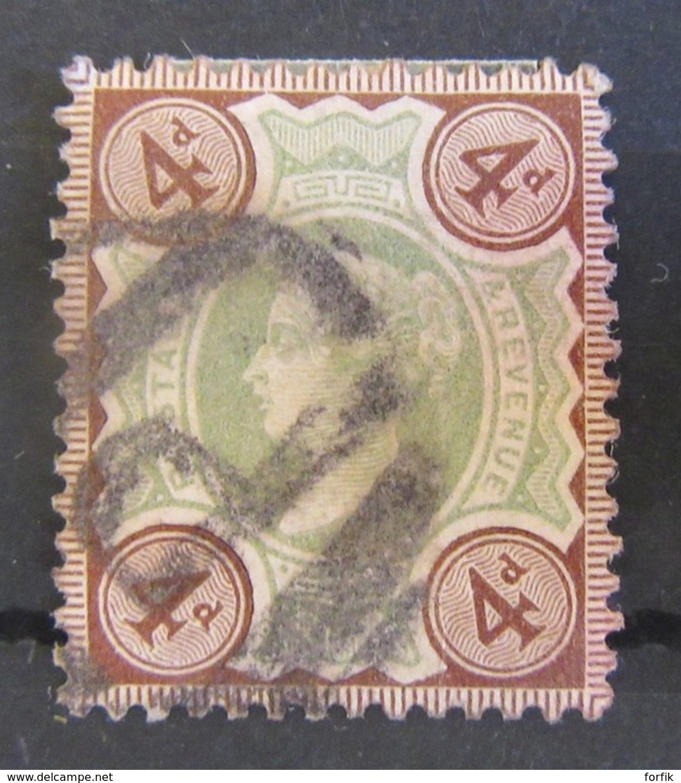 Grande-Bretagne - Collection de 86 timbres types Victoria et George V dont forte cote n°86 / 87 - Oblitérés