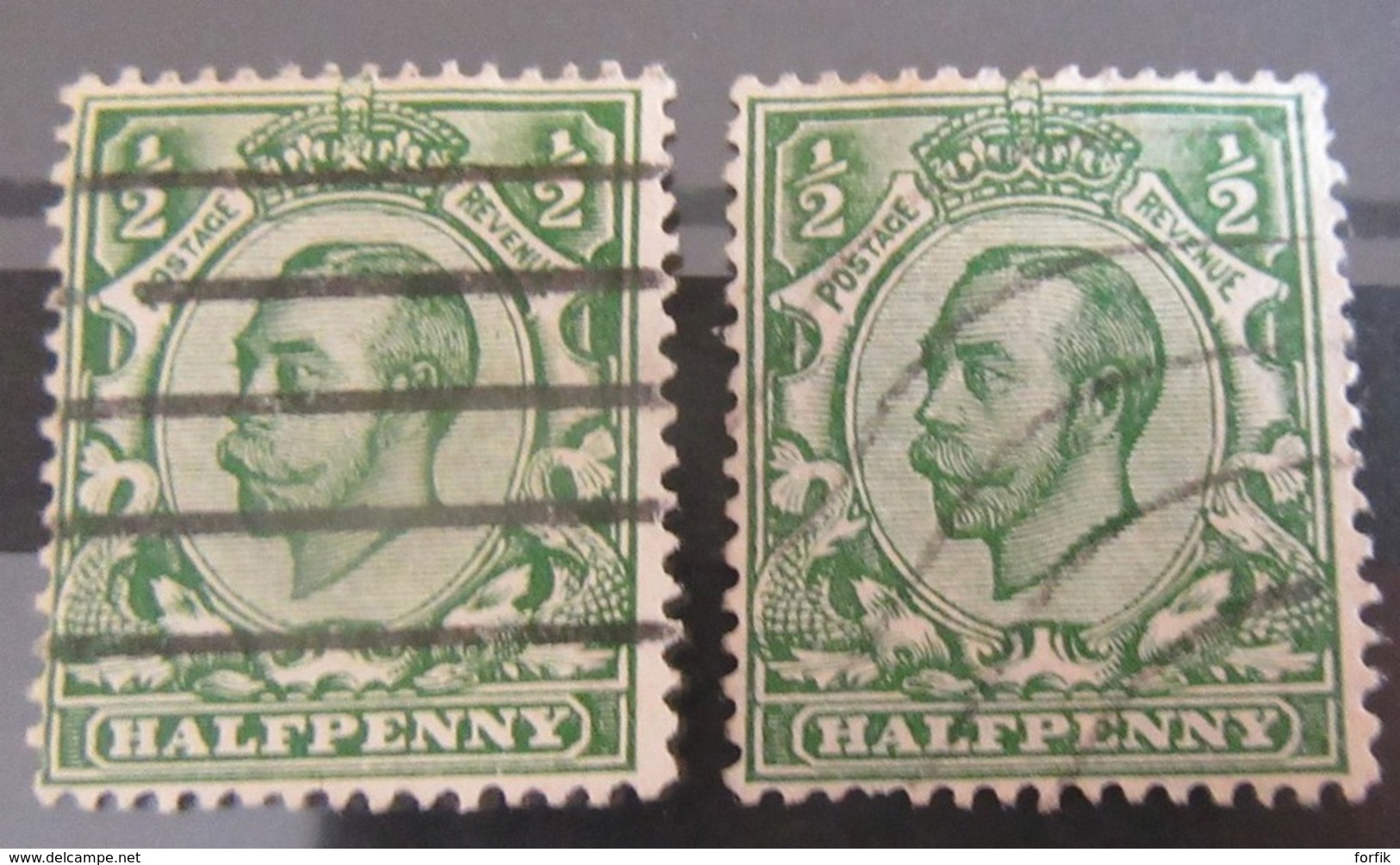 Grande-Bretagne - Collection de 86 timbres types Victoria et George V dont forte cote n°86 / 87 - Oblitérés