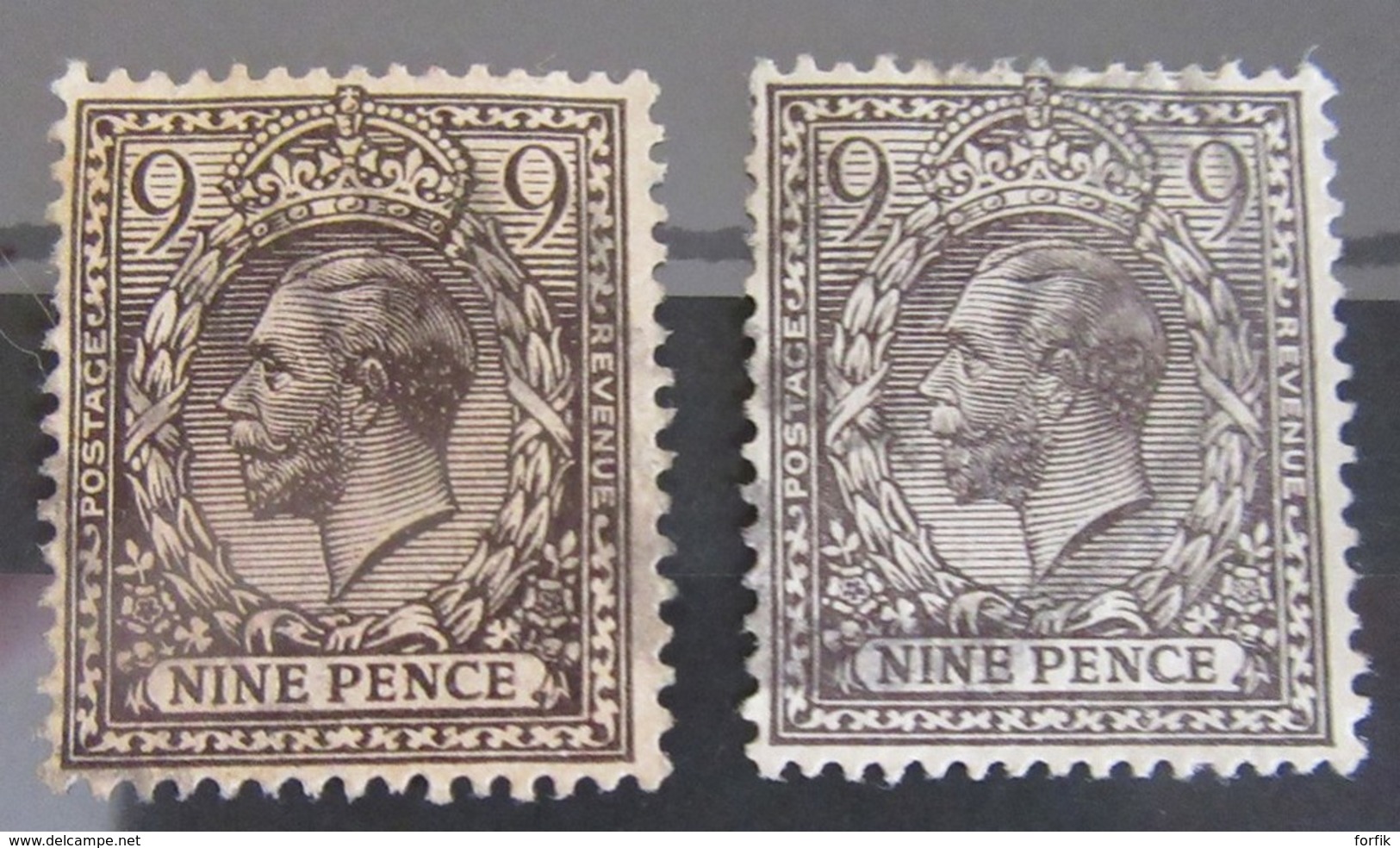 Grande-Bretagne - Collection de 86 timbres types Victoria et George V dont forte cote n°86 / 87 - Oblitérés