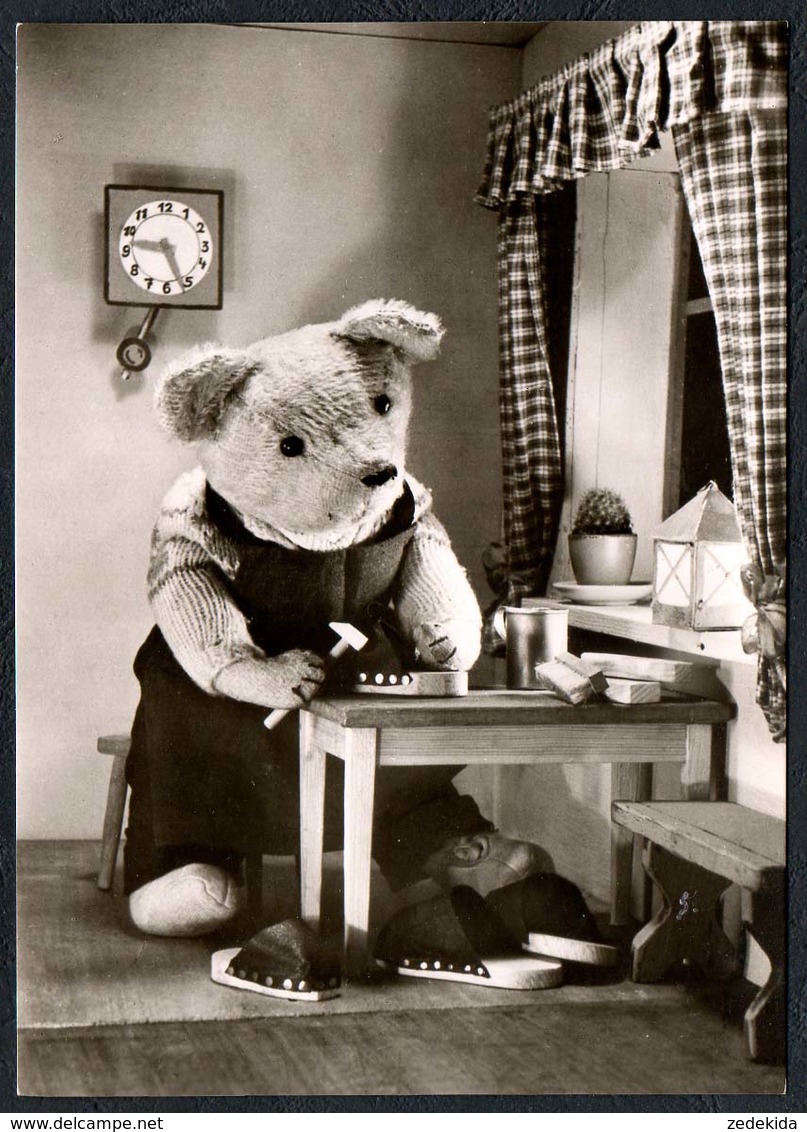 C2937 - TOP - Teddi Teddy - Steiff ?? - Glückwunschkarte - Reichenbach DDR - Spielzeug & Spiele