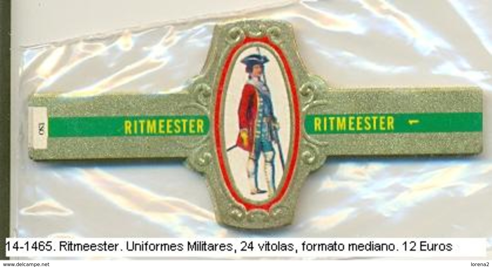 Vitolas Ritmeester. Uniformes Militares. FM. Ref. 14-1465 - Vitolas (Anillas De Puros)