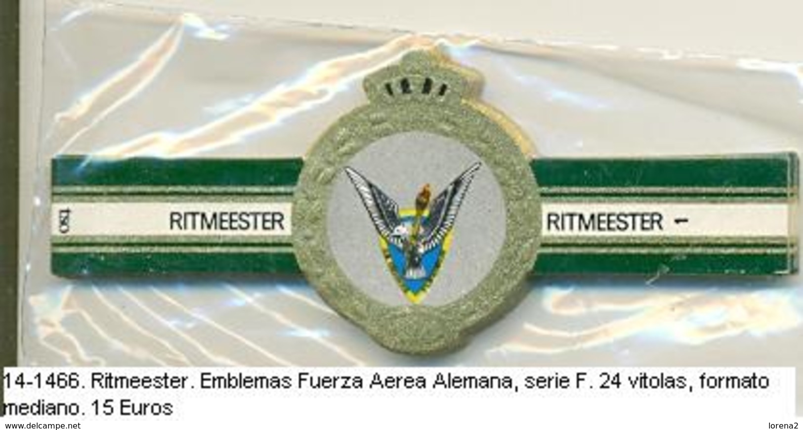 Vitolas Ritmeester. Emblemas Fuerza Aérea Alemana, Serie F. . FM. Ref. 14-1466 - Vitolas (Anillas De Puros)