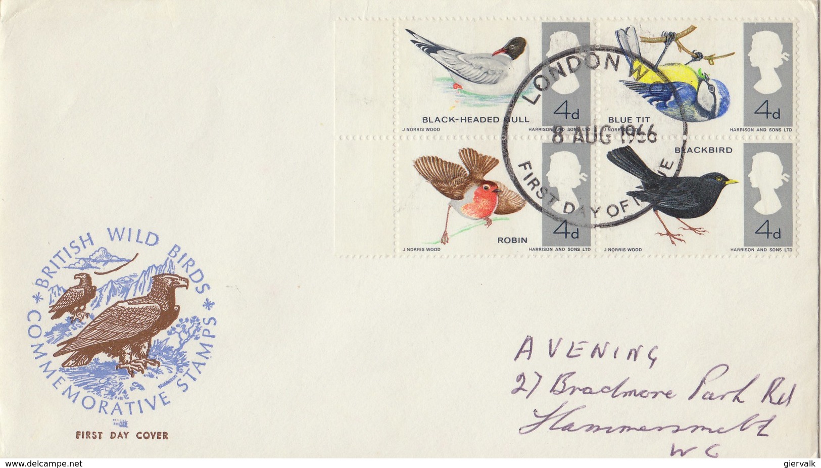 UNITED KINGDOM 1966 FDC With Birds.BARGAIN.!! - Zangvogels