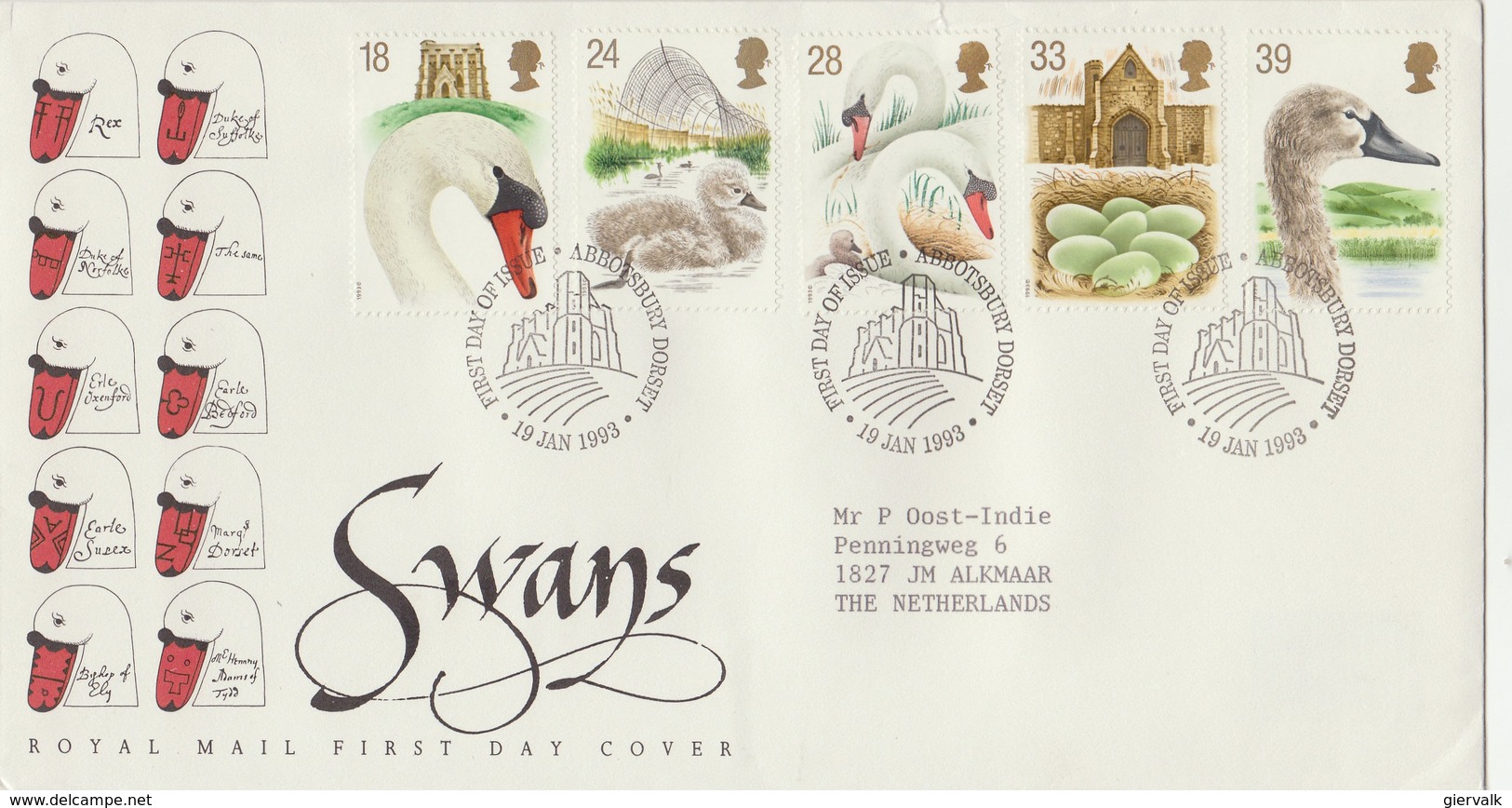 UNITED KINGDOM 1993 FDC With Swan.BARGAIN.!! - Zwanen