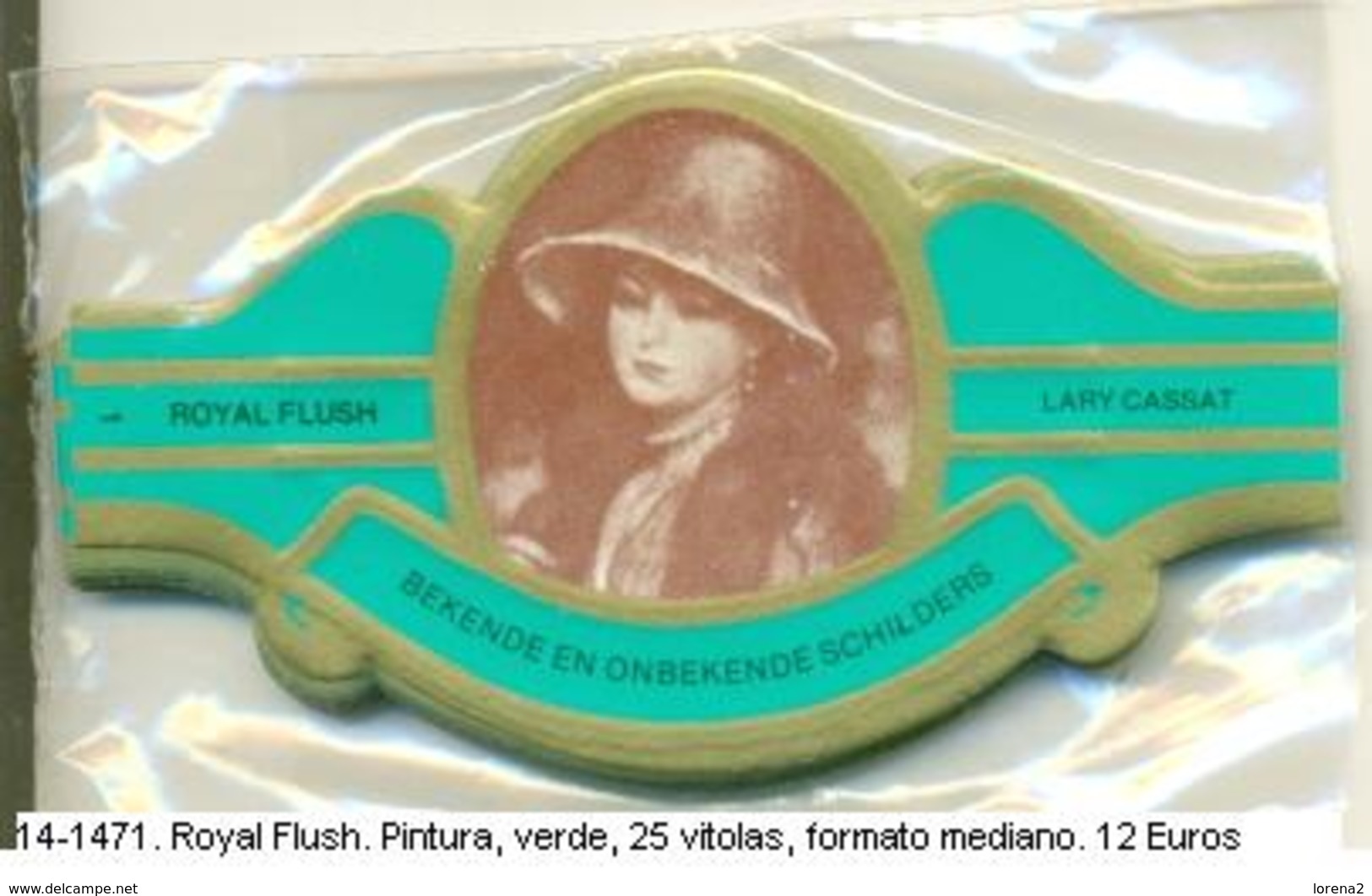 Vitolas Royal Flush. Pintura, Verde . FM. Ref. 14-1471 - Bagues De Cigares